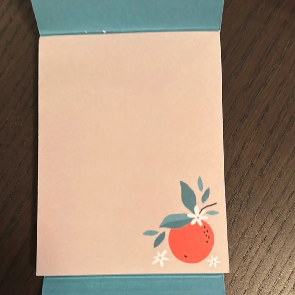 Kelly Green Orange Fruit Notepad
